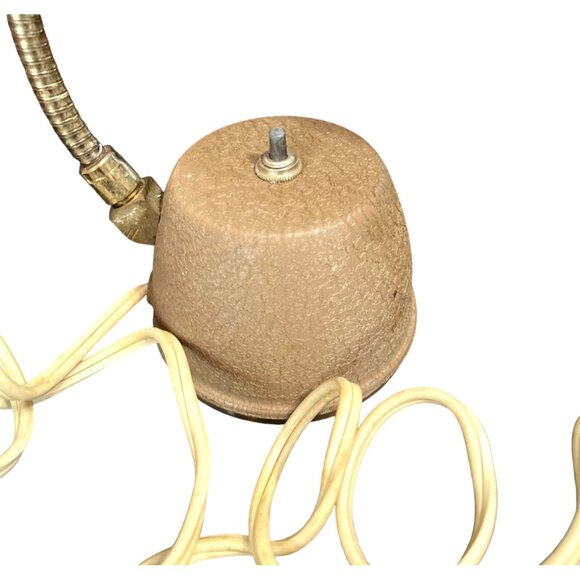 Vtg Underwriters Lab Hi-Lite Eagle Goose Neck Table Desk Lamp Tan MCM Portable - Picture 3 of 7